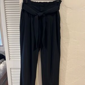 Athleta Black Tie/elastic waist Pants
